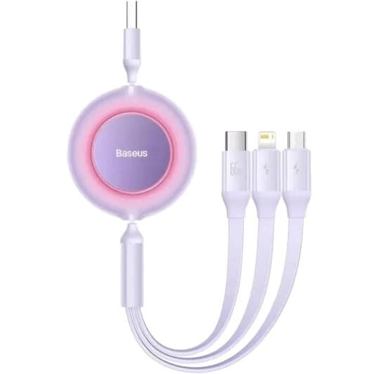 Кабель 3 в 1 Baseus USB - Apple Lightning - type-C - Micro USB Bright Mirror 2 CAMJ010105 1,1 м