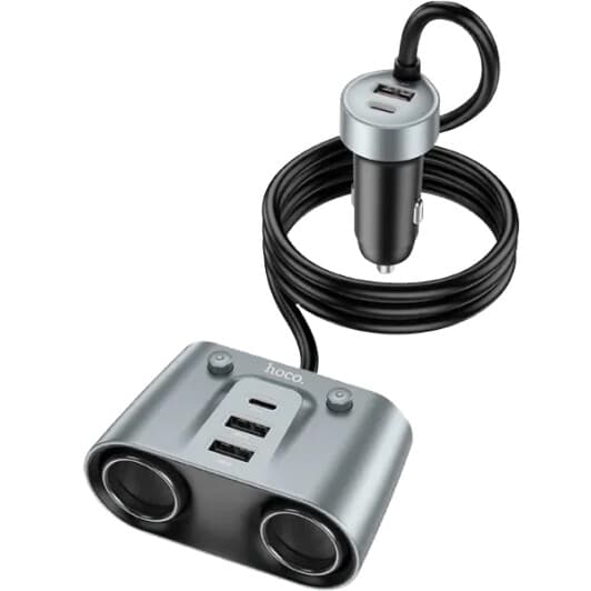 Разветвитель прикуривателя с USB Hoco Z51 Establisher 6942007600439