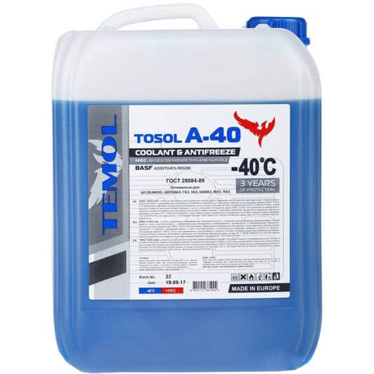 Готовий антифриз TEMOL А-40 синій -40 °C