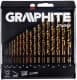 Набір свердл Graphite спіральних по металу 57H089 1-10 мм 19 шт.