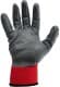 Перчатки рабочие MasterTool Black PU синтетические с нитриловым покрытием красные