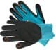 Рукавички робочі Gardena Oeko-Tex поліестерові з нітриловим покриттям блакитні