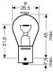 Автолампа Osram Original P21W BA15s 21 W прозрачная 7511