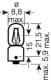 Автолампа Osram Original T4W BA9s 4 W прозрачная 393002b
