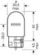 Автолампа Osram Original W21W W3x16d 21 W прозрачная 7505-02B