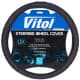 Чехол на руль Vitol B 402 M кожа цвет черный