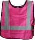 Жилет світловідбивний Sapfire рожевий дитячий з вертикальними та горизонтальними смугами