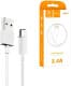 Кабель Denmen D22V-WH USB - Micro USB 1 м