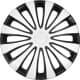 Комплект колпаков на колеса Star GMK цвет белый + черный с карбоновой отделкой R15