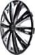 Комплект колпаков на колеса Star Giga цвет черный + серебристый R13