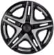 Комплект ковпаків на колеса Star Dakar колір чорний + сріблястий з карбоновою обробкою R13
