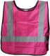 Жилет світловідбивний Sapfire рожевий дитячий з вертикальними та горизонтальними смугами