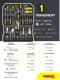 WMC Tools WMC186-3 набір інструментів 1/4", 3/8" 186 од.