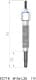ec718 ET.1 ECO Свеча накала (11V / 90 мм) Hyundai Kia Mitsubishi Nissan 2.3-2.5 D/TD 80-