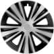 Комплект колпаков на колеса JESTIC Glory Ring черный + серебристый хромированная