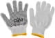 Перчатки рабочие Сила хб с точками ПВХ белые с черным