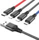 Кабель 4 в 1 Hoco USB - Apple Lightning - type-C - Micro USB X76 Super 6931474768643 1 м