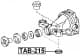 tab215 Febest Сайлентблок диференціала для Toyota Crown