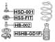 HSHB-GD1F Febest Пильник амортизатора для Honda Jazz