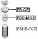 FDD-MGE Febest Отбойник амортизатора