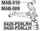 0420-PD8LLH Febest Шарова опора для Mitsubishi L400