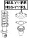 NSS-Y11RL Febest Опора амортизатора для Nissan Avenir