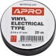 Изолента Apro et20black черный ПВХ 17 мм x 20 м