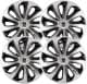 Комплект колпаков на колеса Sparco Sicilia цвет серебристый + черный R13