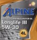 Alpine Longlife III 5W-30 (4 л) моторное масло