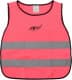 Жилет светоотражающий Compass розовый детский с горизонтальными полосами