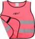 Жилет светоотражающий Compass розовый детский с горизонтальными полосами
