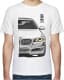 Футболка мужская Avtolife BMW F10 Stock White белая принт спереди и сзади