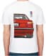 Футболка мужская Avtolife классическая BMW E38 Alpina Red белая принт сзади