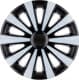 Комплект ковпаків на колеса Star Karat колір білий + чорний з карбоновою обробкою R14