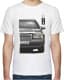 Футболка мужская Avtolife классическая Mercedes-Benz W140 Stock White белая принт спереди и сзади