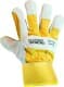 Перчатки рабочие MasterTool замшевые с коттоновыми вставками желтые
