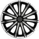 Комплект колпаков на колеса Argo Nero цвет серебристый + черный R16