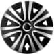 Комплект ковпаків на колеса Argo Rialto Pro колір сріблястий + чорний R15