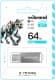 Флешка Wibrand Cougar Silver 64 ГБ