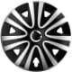 Комплект колпаков на колеса Argo Rialto Pro серебристый + черный хромированная