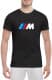 Футболка чоловіча Globuspioner класична BMW M Big Logo чорна принт спереду