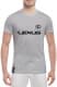 Футболка мужская Globuspioner классическая Lexus Logo серая принт спереди
