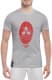 Футболка чоловіча Globuspioner класична Mitsubishi DNA сіра принт спереду