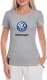 Футболка жіноча Globuspioner класична Volkswagen Logo сіра принт спереду