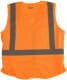 Жилет светоотражающий Milwaukee оранжевый с вертикальными и горизонтальными полосами