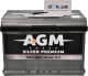 Аккумулятор AGM 6 CT-74-R Silver Premium AKBLU1055