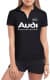 Футболка женская Globuspioner поло Audi Slogans черная принт спереди