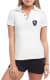 Футболка жіноча Globuspioner поло Ferrari Shield Logo біла принт спереду