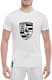 Футболка чоловіча Globuspioner класична Porsche Stuttgart біла принт спереду
