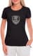 Футболка жіноча Globuspioner класична Mustang 50 Years Big Logo чорна принт спереду